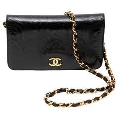 Chanel Vintage Lizzard Flap Bag with Gold-Tone Hardware