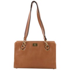 Chanel Vintage Lock Shoulder Bag Leather Medium