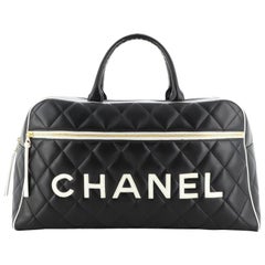 3D model CHANEL Vintage Logo Bowler Bag Quilted Lambskin Purple VR / AR /  low-poly