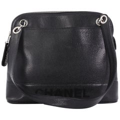 Chanel Vintage Logo Chain Tote Caviar Medium