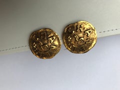 Chanel Vintage Logo Clip-On Earrings