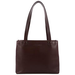 Chanel Vintage Logo Open Tote Leather Medium