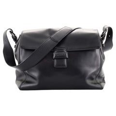 Chanel Vintage Logo Shoulder Bag Leather Medium