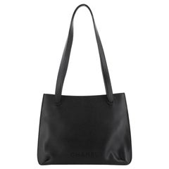 Chanel Vintage Logo Tote Caviar Large