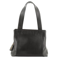 Chanel Vintage Logo Tote Caviar Medium