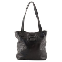 Chanel Vintage Logo Tote Leather Medium