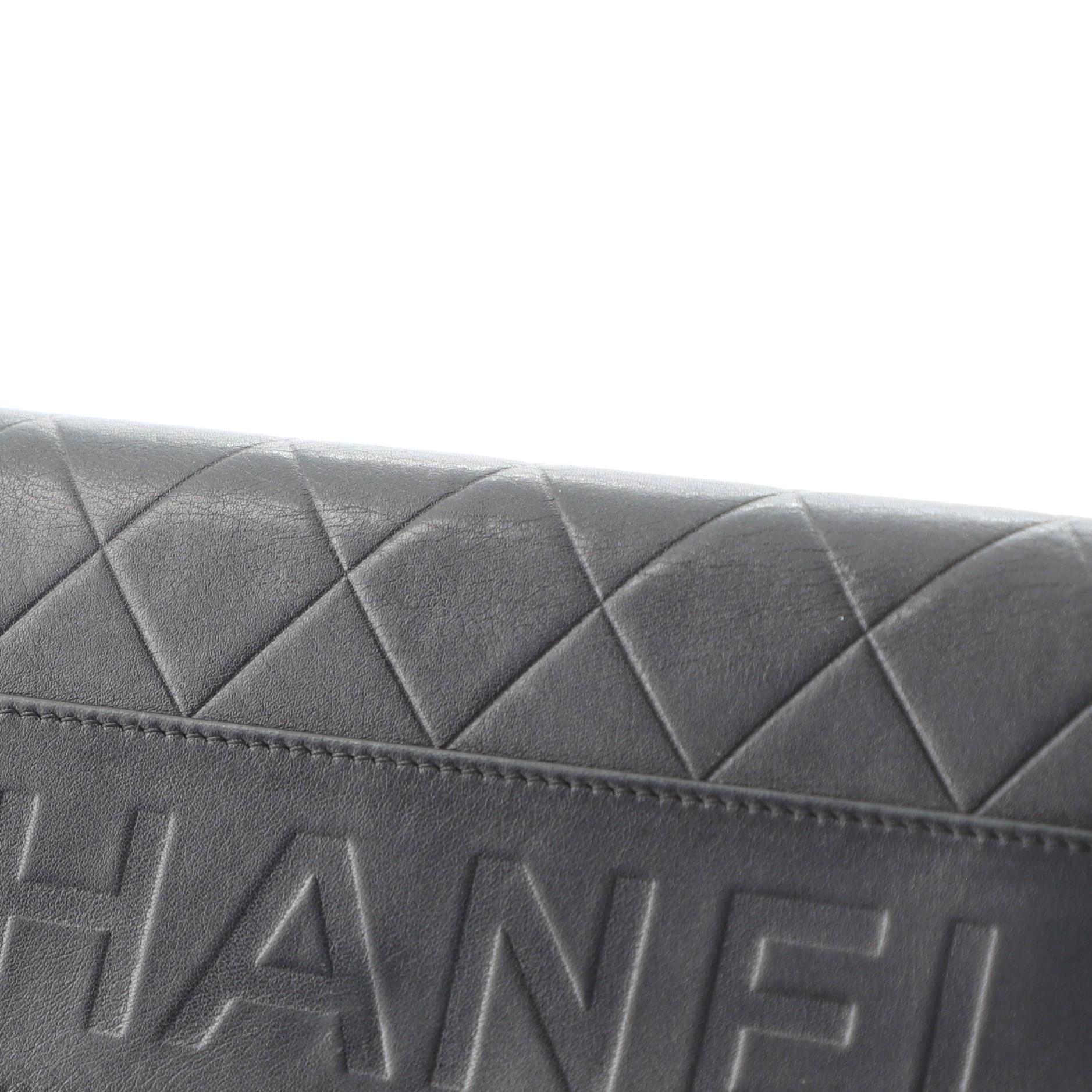 Chanel Vintage Logo Wallet on Chain Quilted Lambskin 2