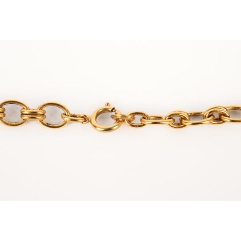 Chanel vintage Long Golden Metal Necklace 5