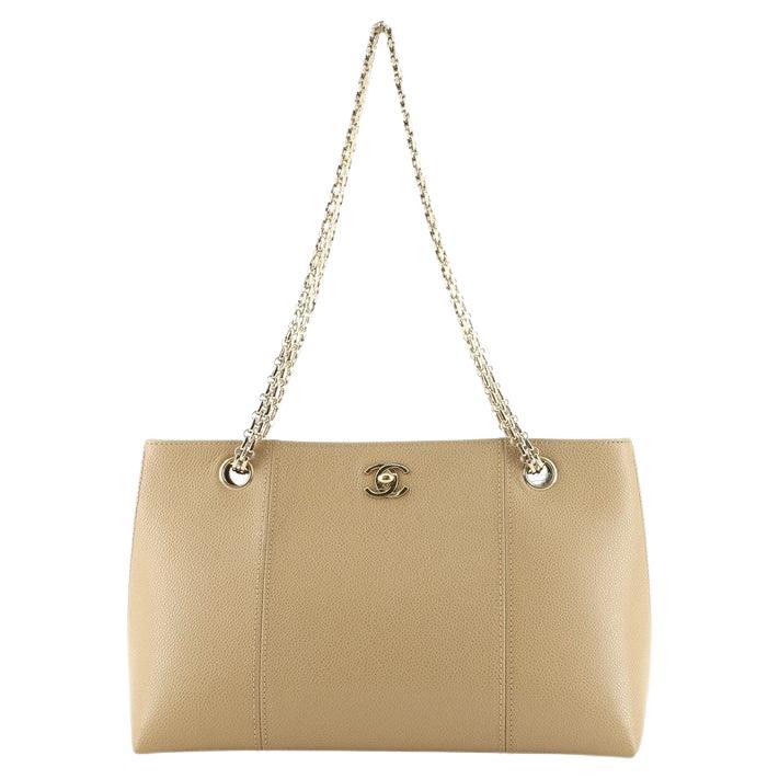 Chanel Vintage Mademoiselle Chain Shopping Tote Caviar Small at 1stDibs