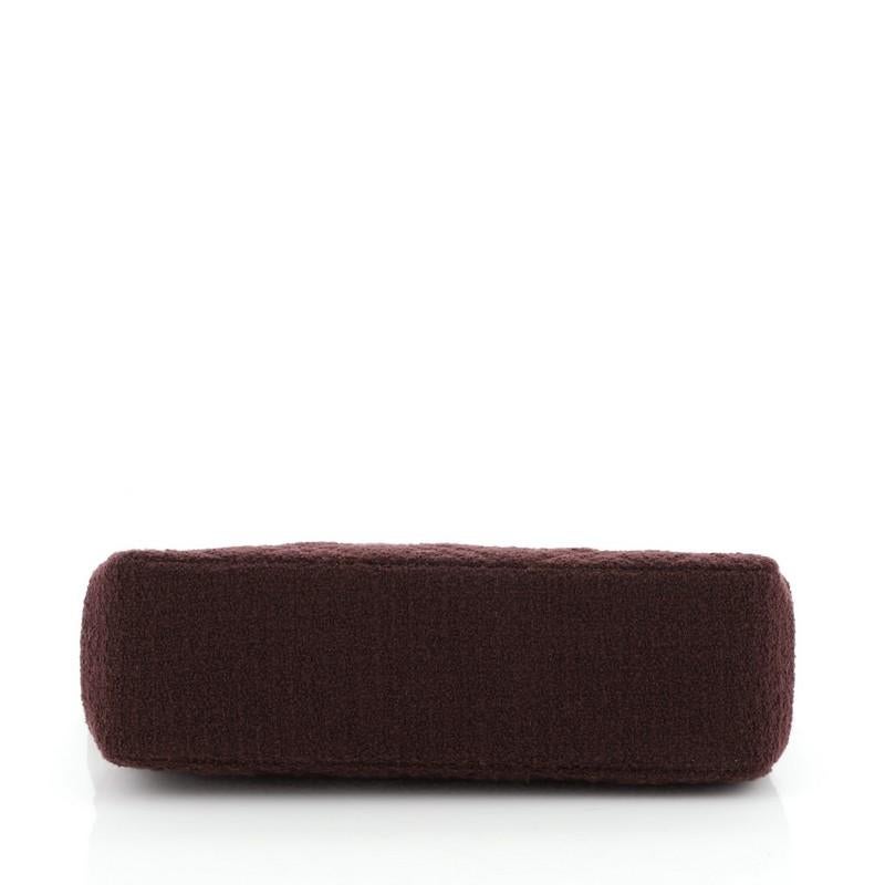  Chanel Vintage Mademoiselle - Fourre-tout à fermeture éclair avec chaîne en tissu éponge matelassé - Moyen Unisexe 