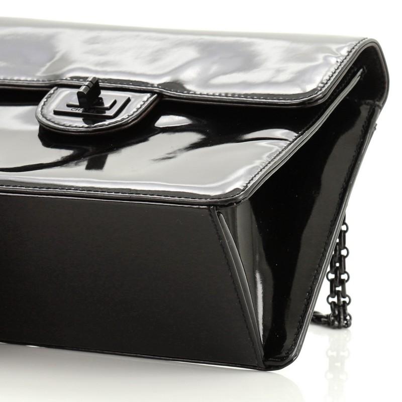 Black Chanel Vintage Mademoiselle Flap Bag Patent Small 