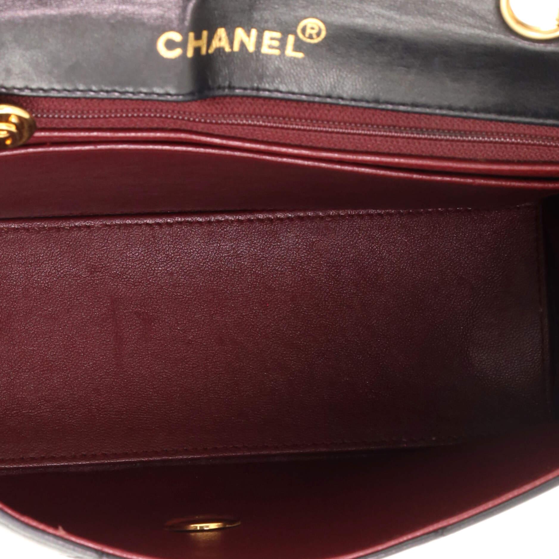 Chanel Vintage Mademoiselle Lock Trapezoid Flap Bag Quilted Lambskin Medium 1