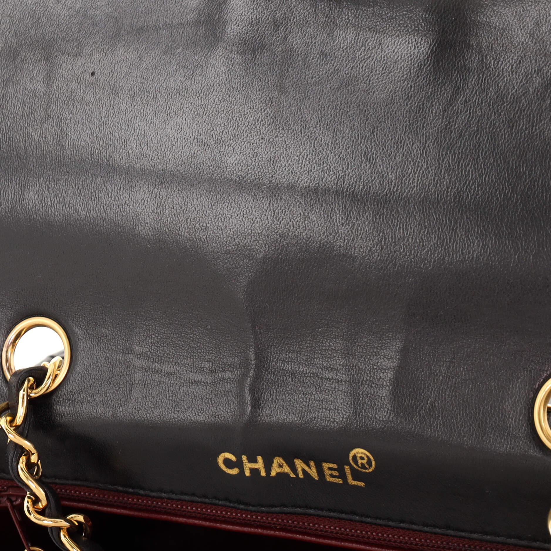 Chanel Vintage Mademoiselle Lock Trapezoid Flap Bag Quilted Lambskin Medium 3