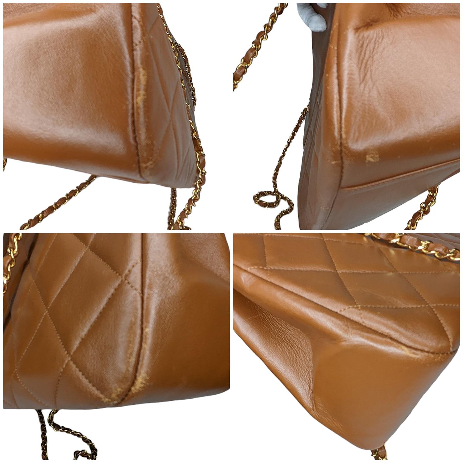 Chanel Vintage Matelassé Chain Leather Shoulder Bag & Wallet en vente 6