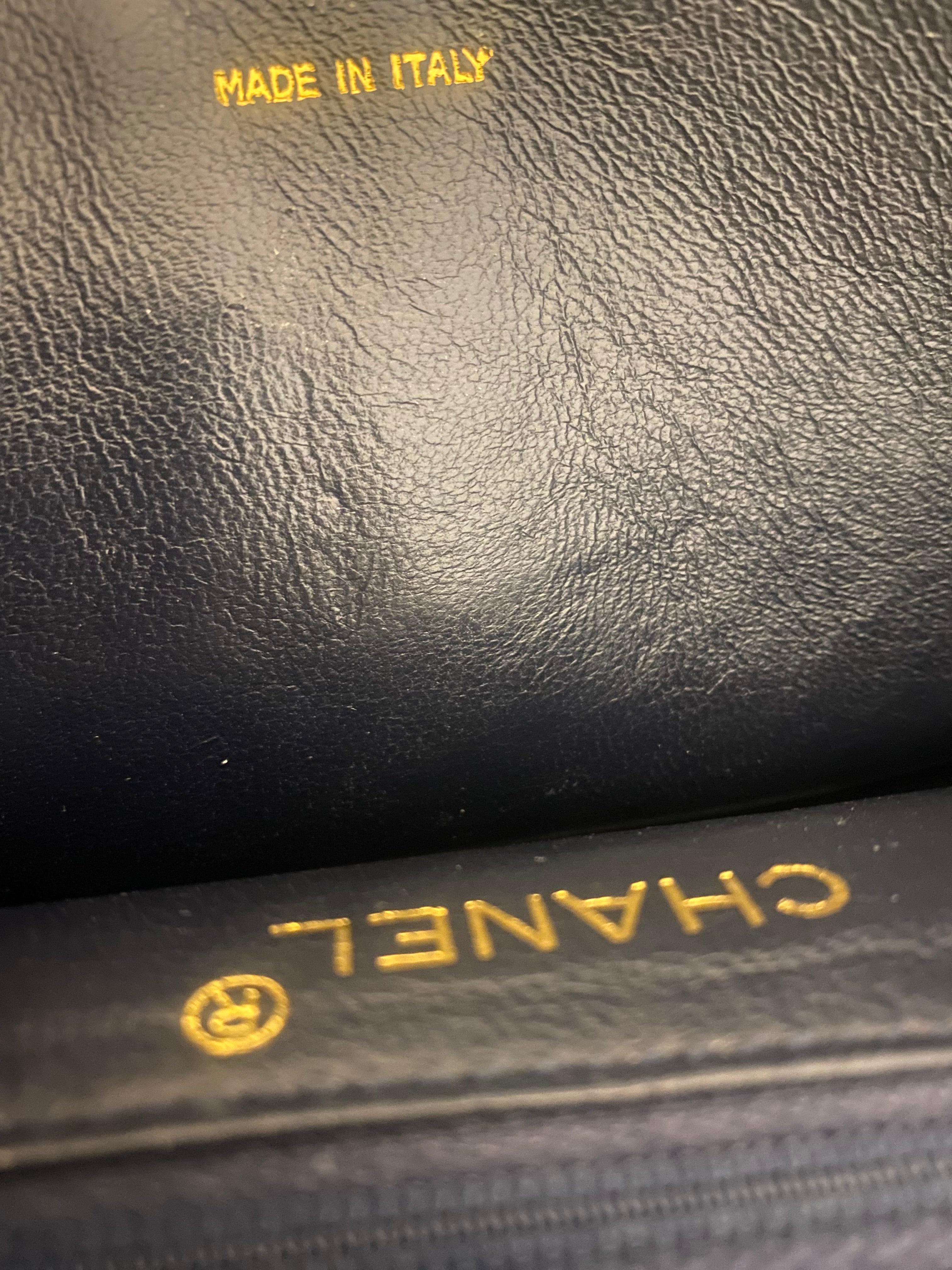 Black Chanel Vintage Matelassé Flap Bag For Sale