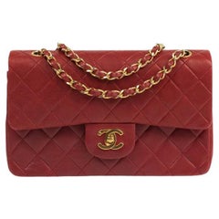 CHANEL, Vintage Medium Timeless in red leather