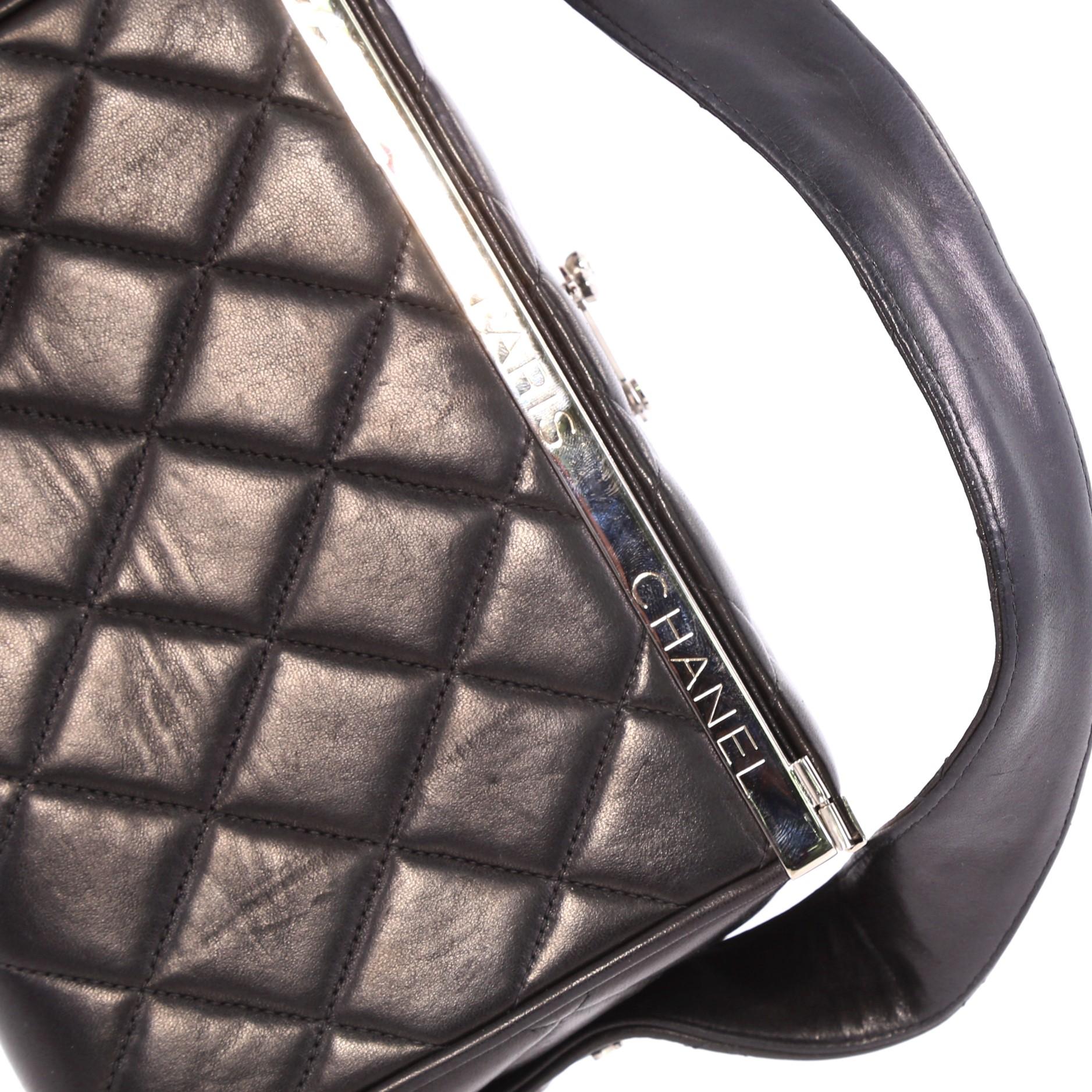 Women's or Men's Chanel Vintage Metal Box Bag Quilted Lambskin Mini