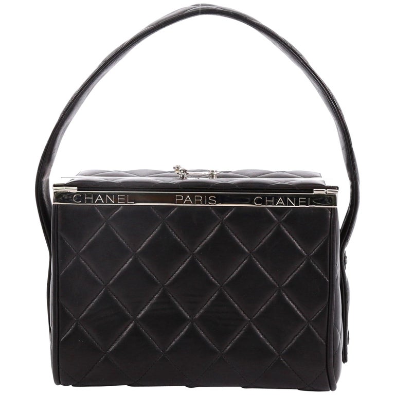 Chanel Vintage Metal Box Bag Quilted Lambskin Mini at 1stDibs