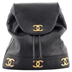 Chanel Vintage Metal CC Backpack Caviar Medium