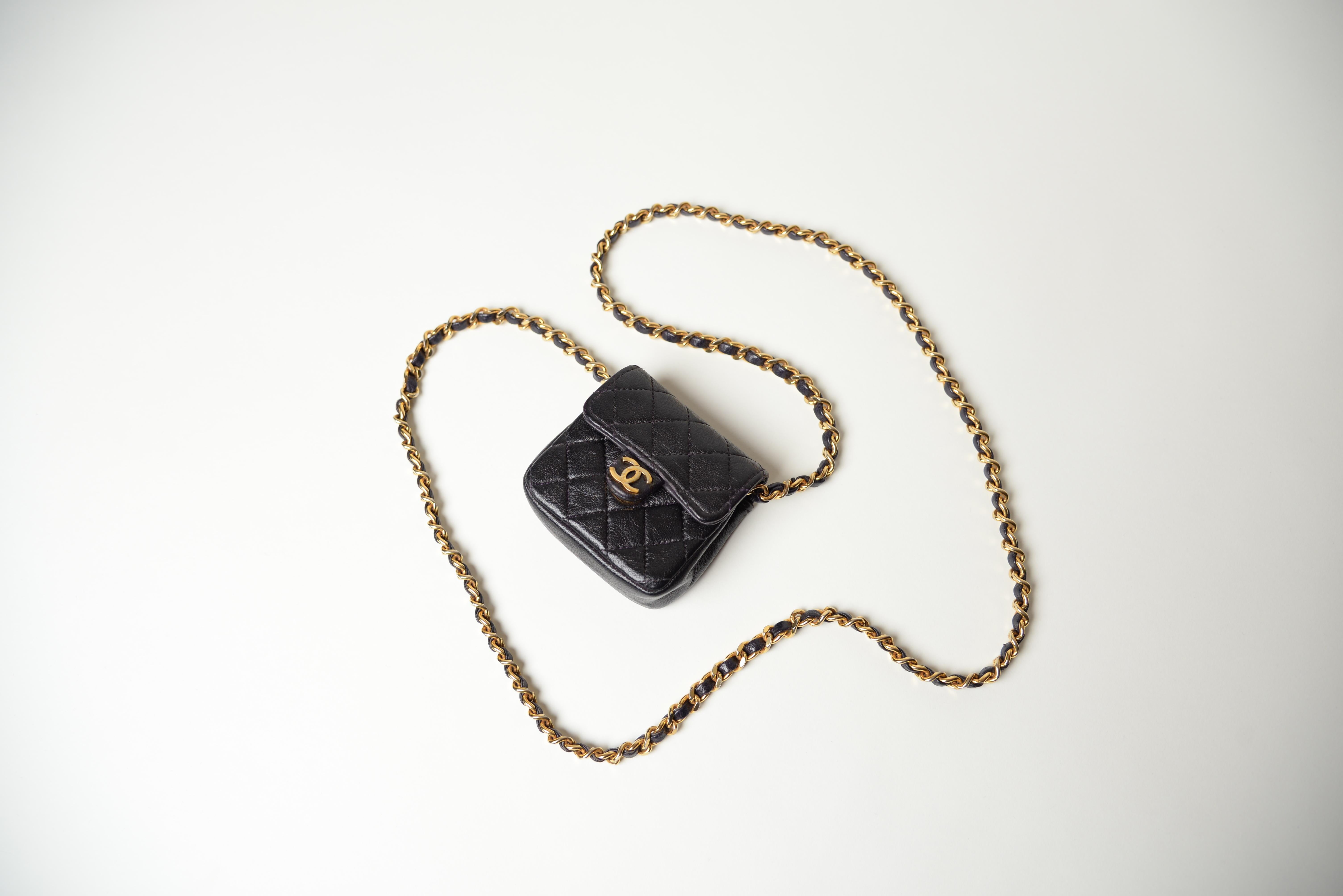 Chanel Vintage Micro Mini Shoulder Flap Bag Rare For Sale 2