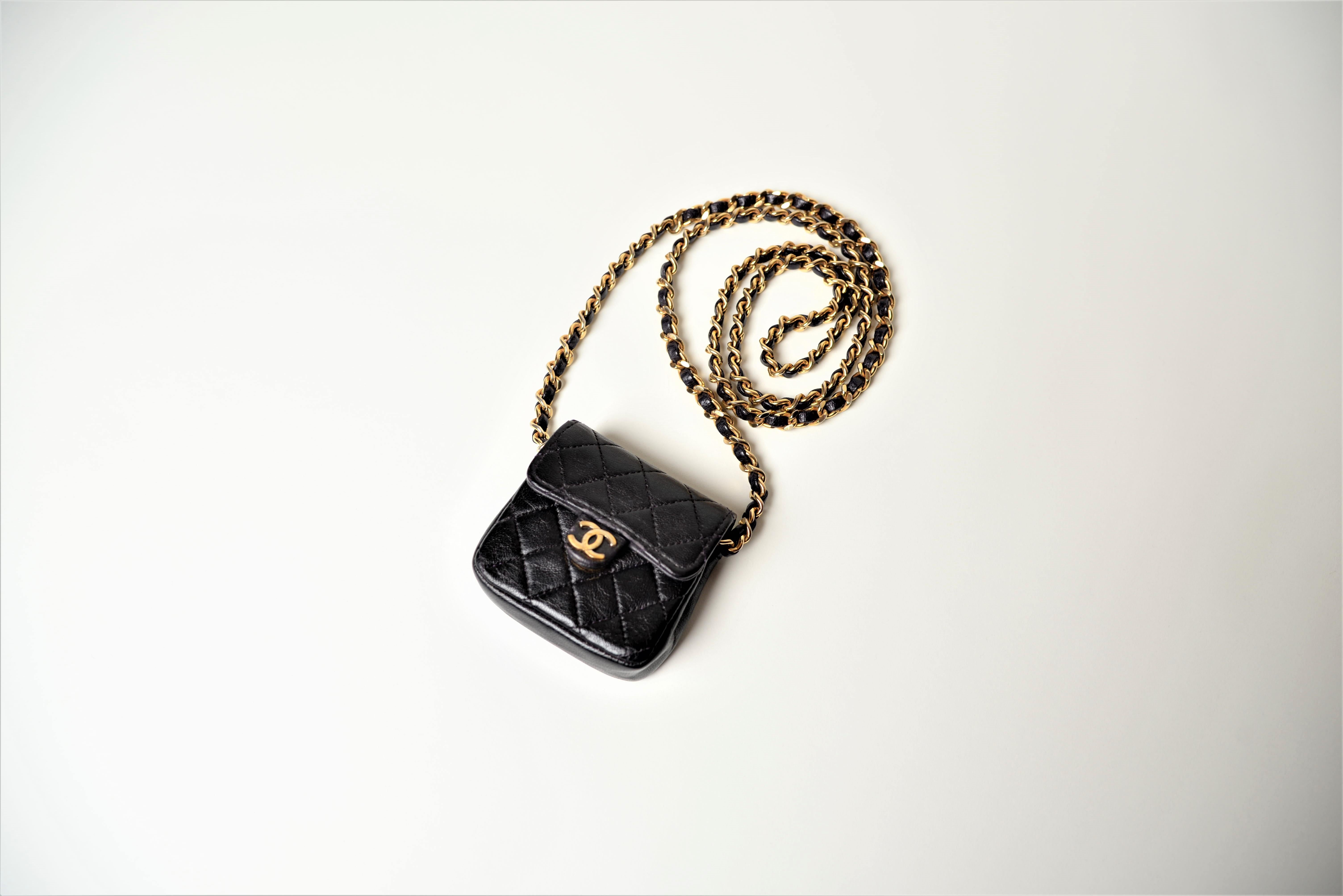 Chanel Vintage Micro Mini Shoulder Flap Bag Rare For Sale 3