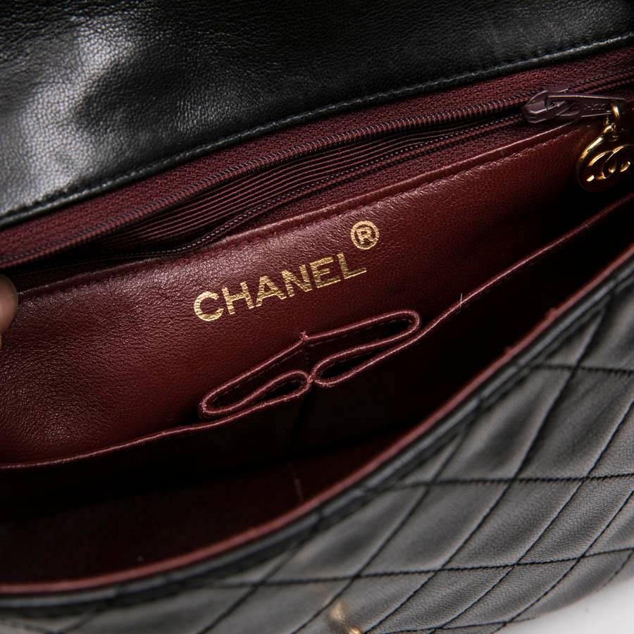 CHANEL Vintage Mini Bag in Black Quilted Lambskin Leather 6