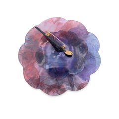 Chanel Vintage Multicolor Plastic Camelia Camellia Brooch Pin