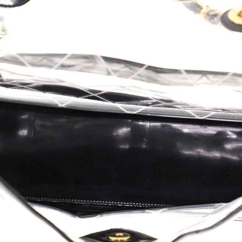Black Chanel Vintage Naked Flap Bag Quilted PVC Maxi