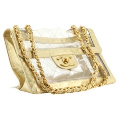 Chanel Vintage Naked Flap Bag Quilted PVC Maxi