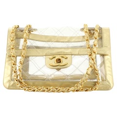 Chanel Vintage Naked Flap Bag Quilted PVC Maxi