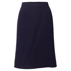 Chanel Vintage Navy Boutique Wool Skirt