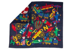 Chanel Vintage Navy Cotton Toys Sarong