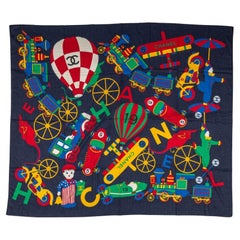Chanel Used Navy Cotton Toys Sarong