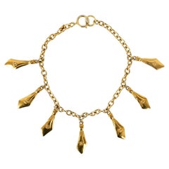 Chanel vintage necklace in gold metal 