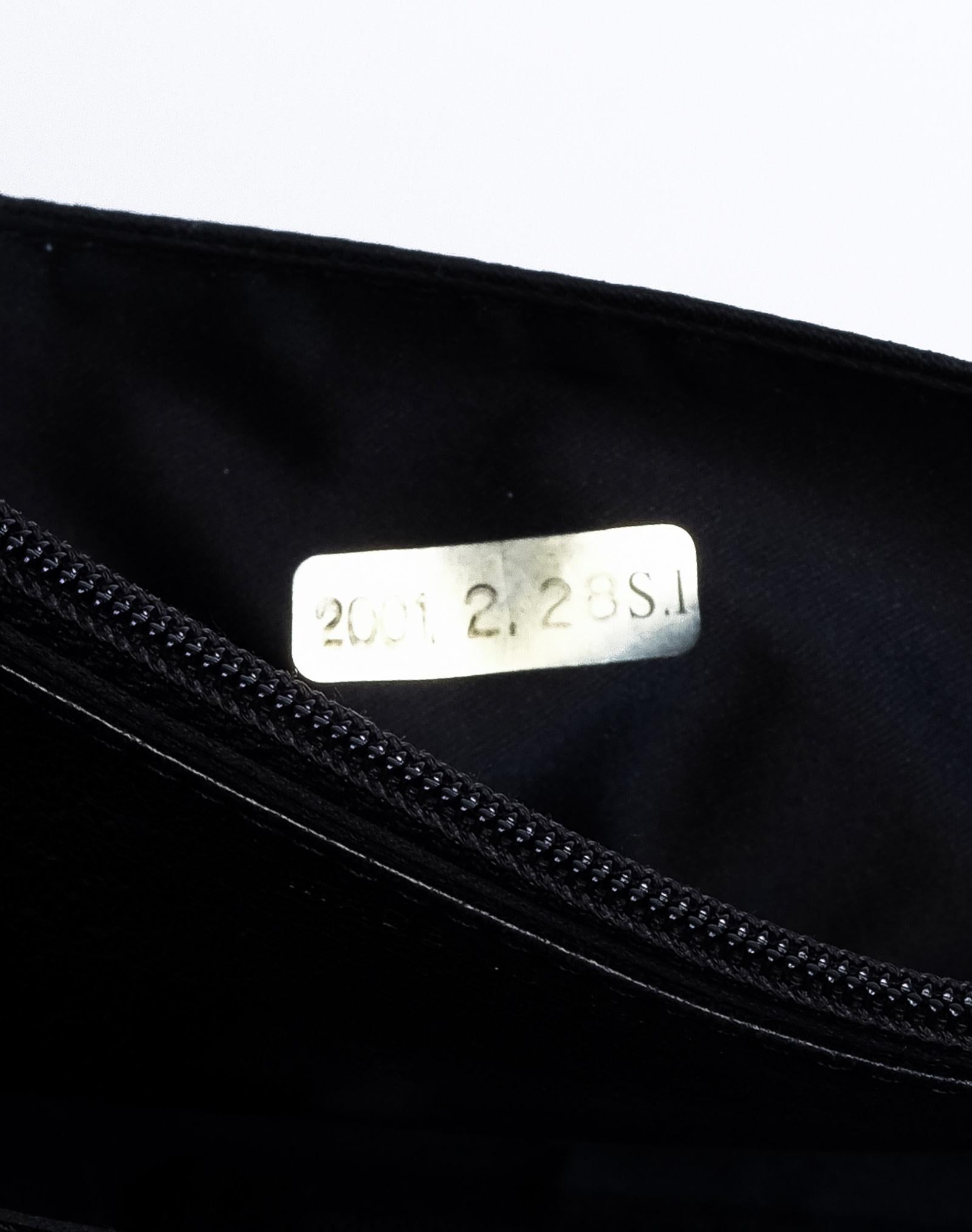 Chanel Vintage Nylon So Black Sport Wallet on Chain bag RARE Monogram  3