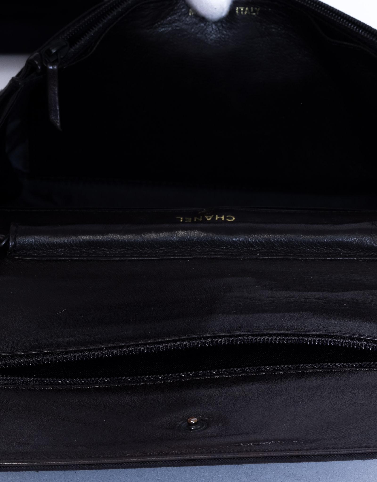 Chanel Vintage Nylon So Black Sport Wallet on Chain bag RARE Monogram  4