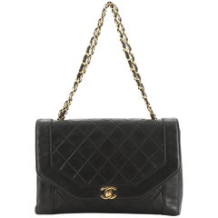 Chanel Vintage Octagon CC Flap Bag Quilted Leather Medium