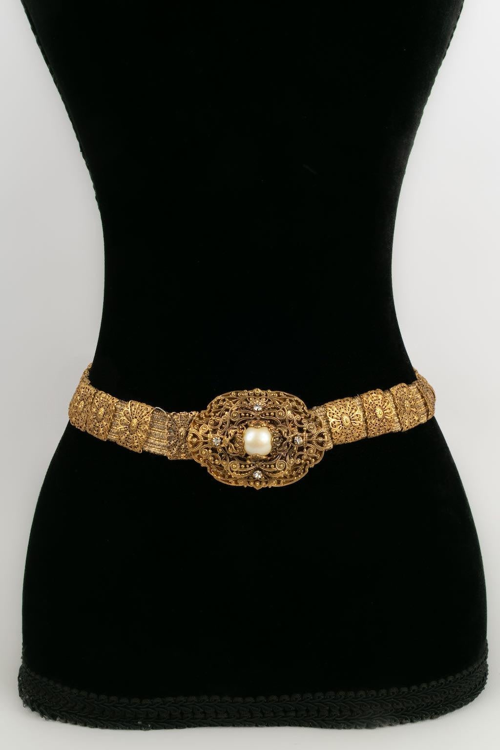 Chanel Vintage Openwork Metal Belt 1