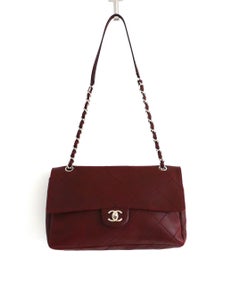 Chanel Vintage Orient Express Flap Bag Burgundy Leather 2011
