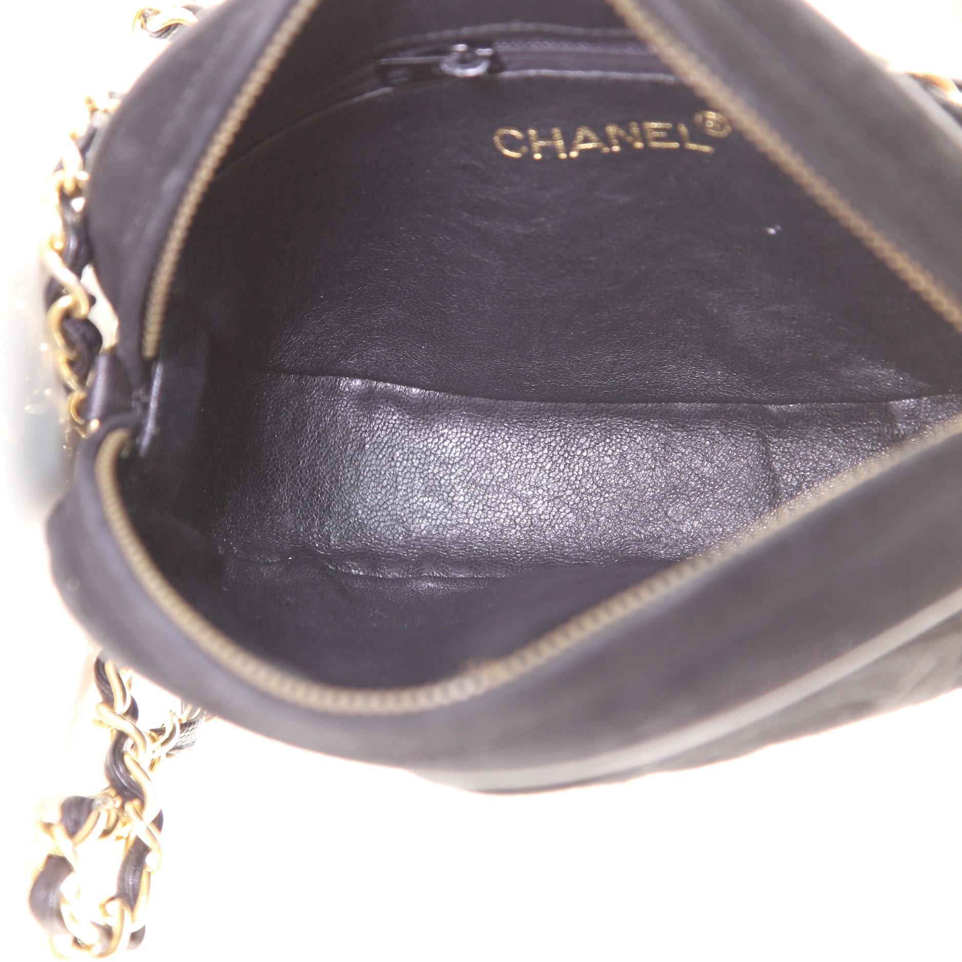 Chanel Vintage Oval CC Tassel Crossbody Bag Suede Mini 1