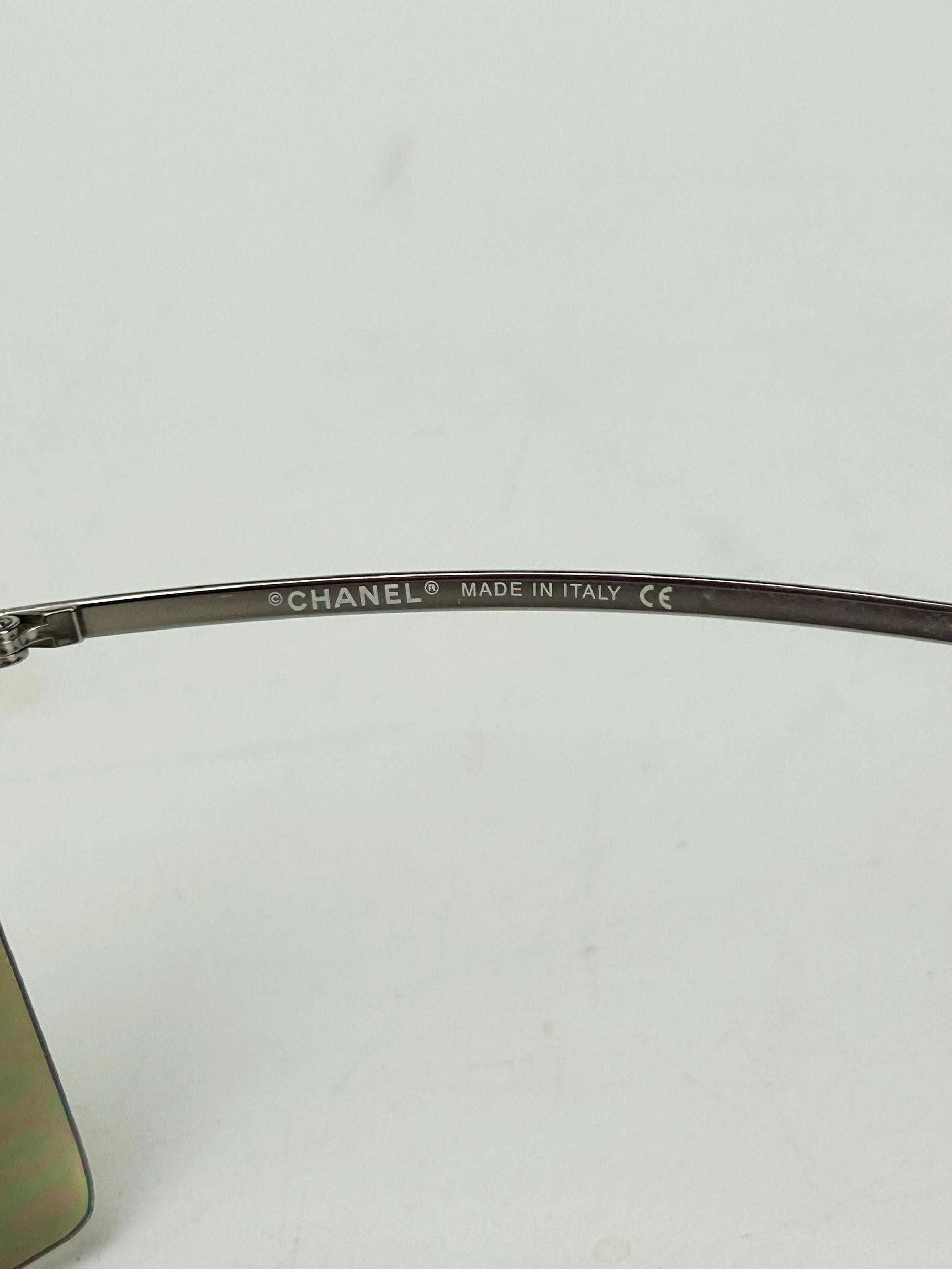 Chanel Vintage Oversize Gold Spiegel Ski Sonnenbrille c2000s im Angebot 2
