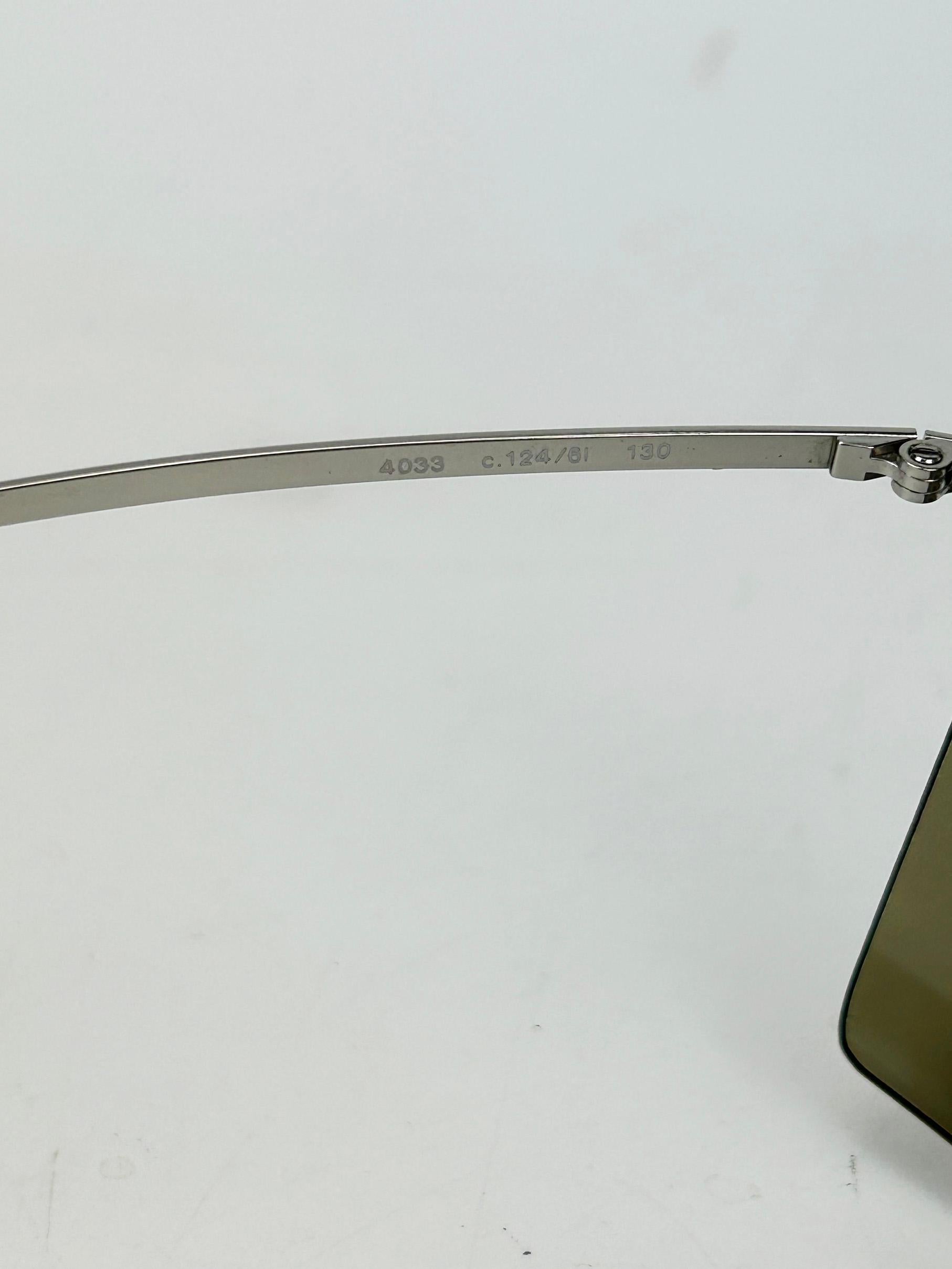Chanel Vintage Oversize Gold Spiegel Ski Sonnenbrille c2000s im Angebot 4