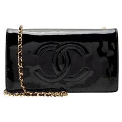 Chanel Vintage Patent Leather CC Wallet on Chain