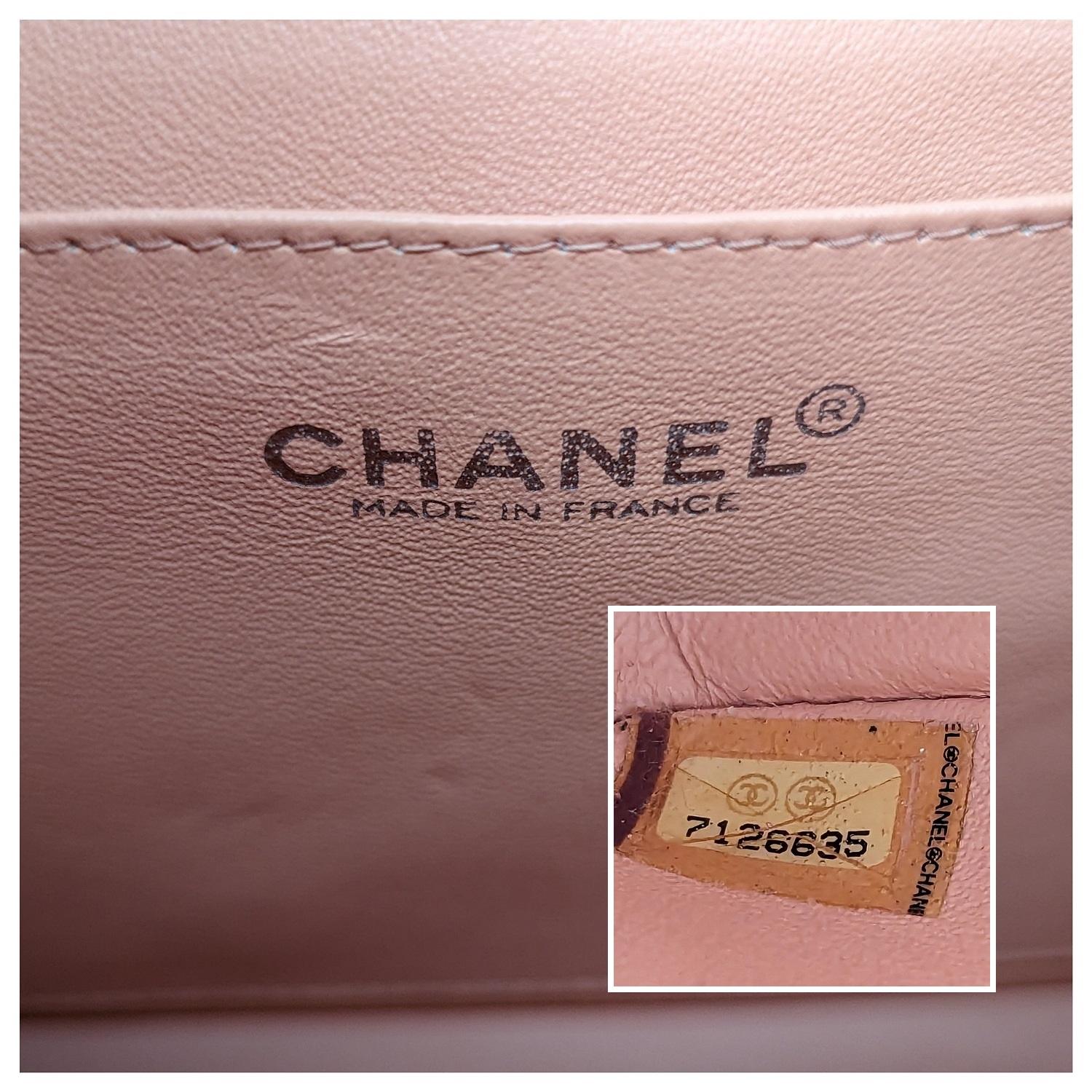 Chanel Vintage Peach Square Quilted Medium Flap Bag For Sale 3