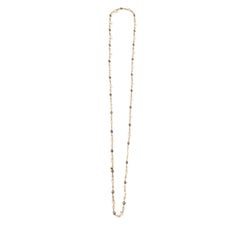 Chanel Vintage Pearl and Crystal Opera Length Necklace