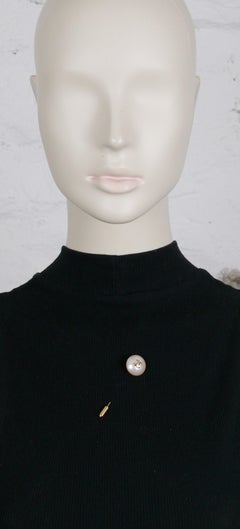 Chanel Vintage Pearl CC Logo Lapel Pin