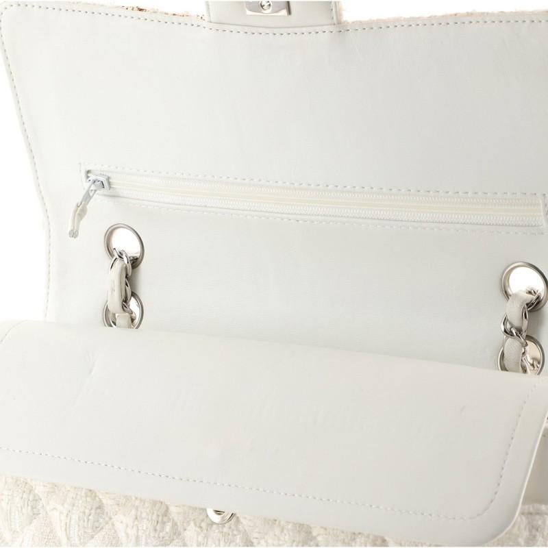 Women's or Men's Chanel Vintage Pearl Chain Classic Double Flap Bag Quilted Tweed Medium