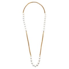 Chanel Vintage Pearl Three Station Necklace
