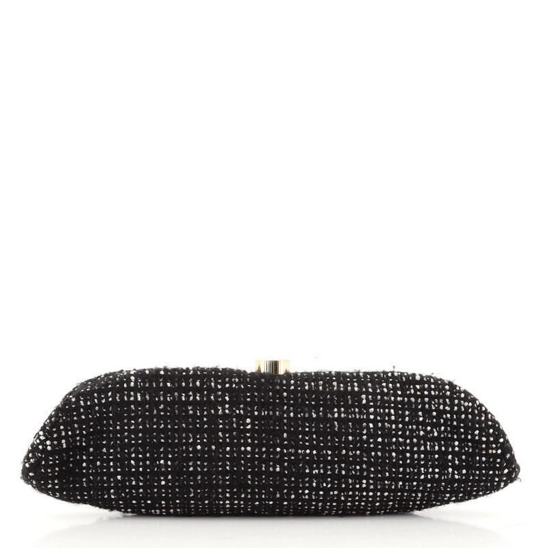 Chanel Vintage Pefume Bottle Clutch Embellished Tweed In Good Condition In NY, NY
