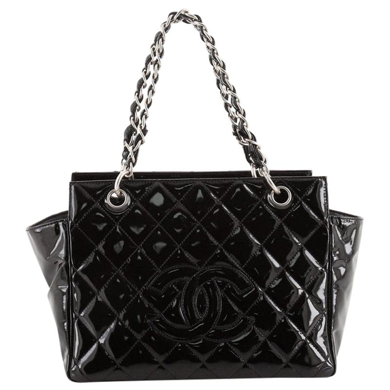 Chanel Vintage Petite Timeless Tote Quilted Patent